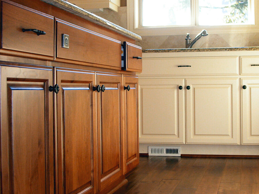 JAF Painting LLC finishes cabinets