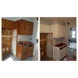 Before & After Cabinet Painting in Guttenberg, NJ (2)