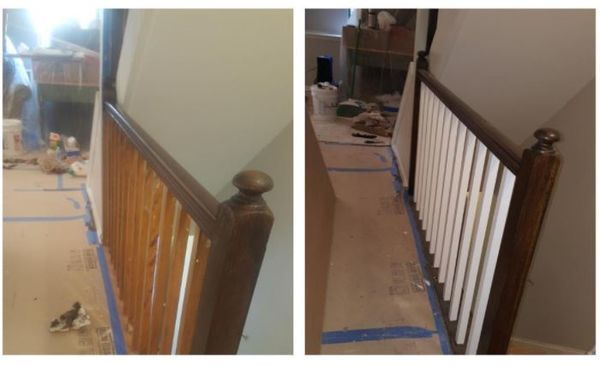 Before & After Banister Painting in North Bergen, NJ (1)